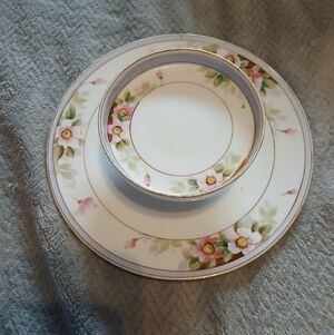 Hand Painted Floral Porcelain Dinnerware Set